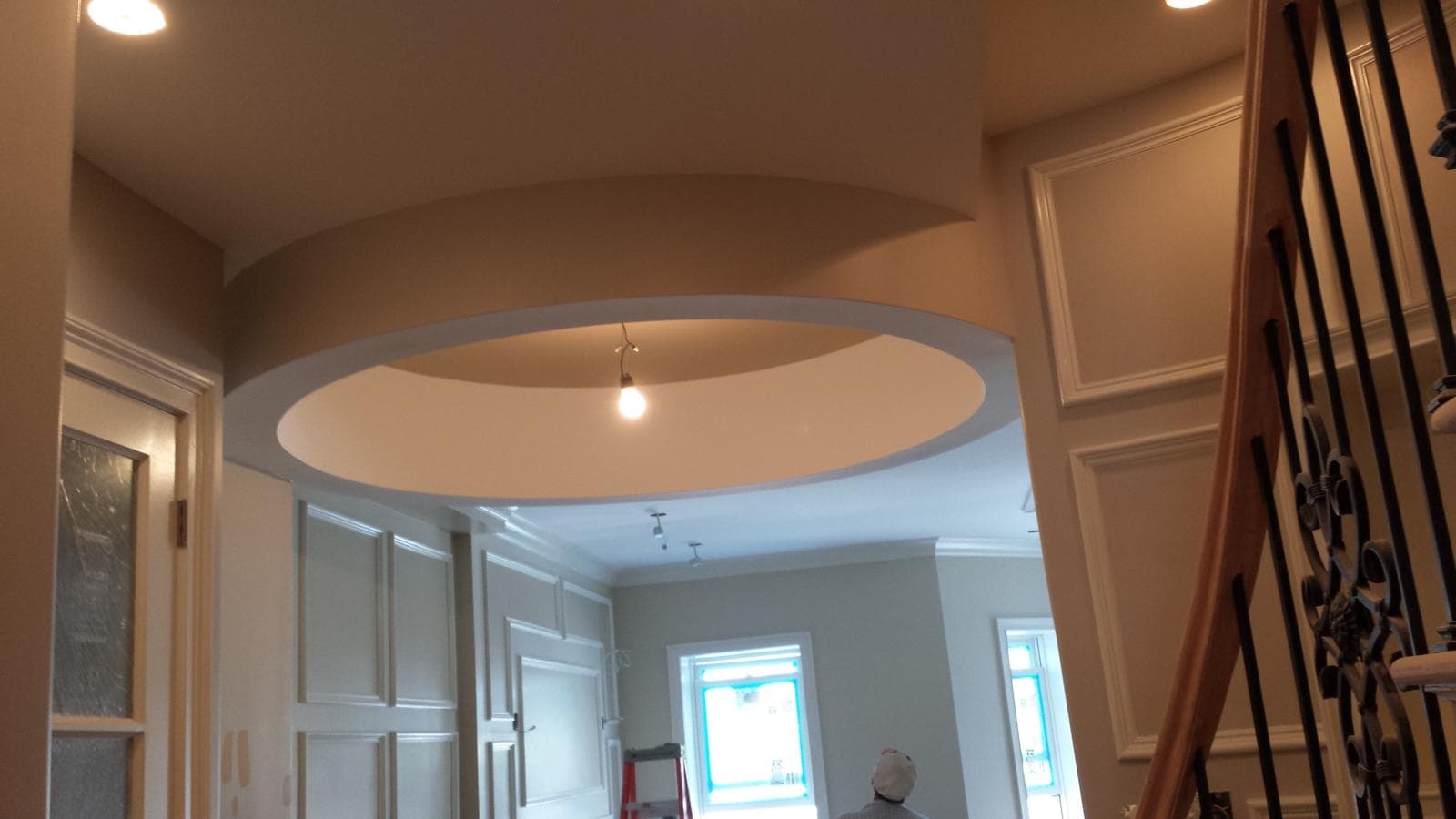 Elegant dome ceiling with luxury interior paint finish and soft recessed lighting in Manhattan, NY
