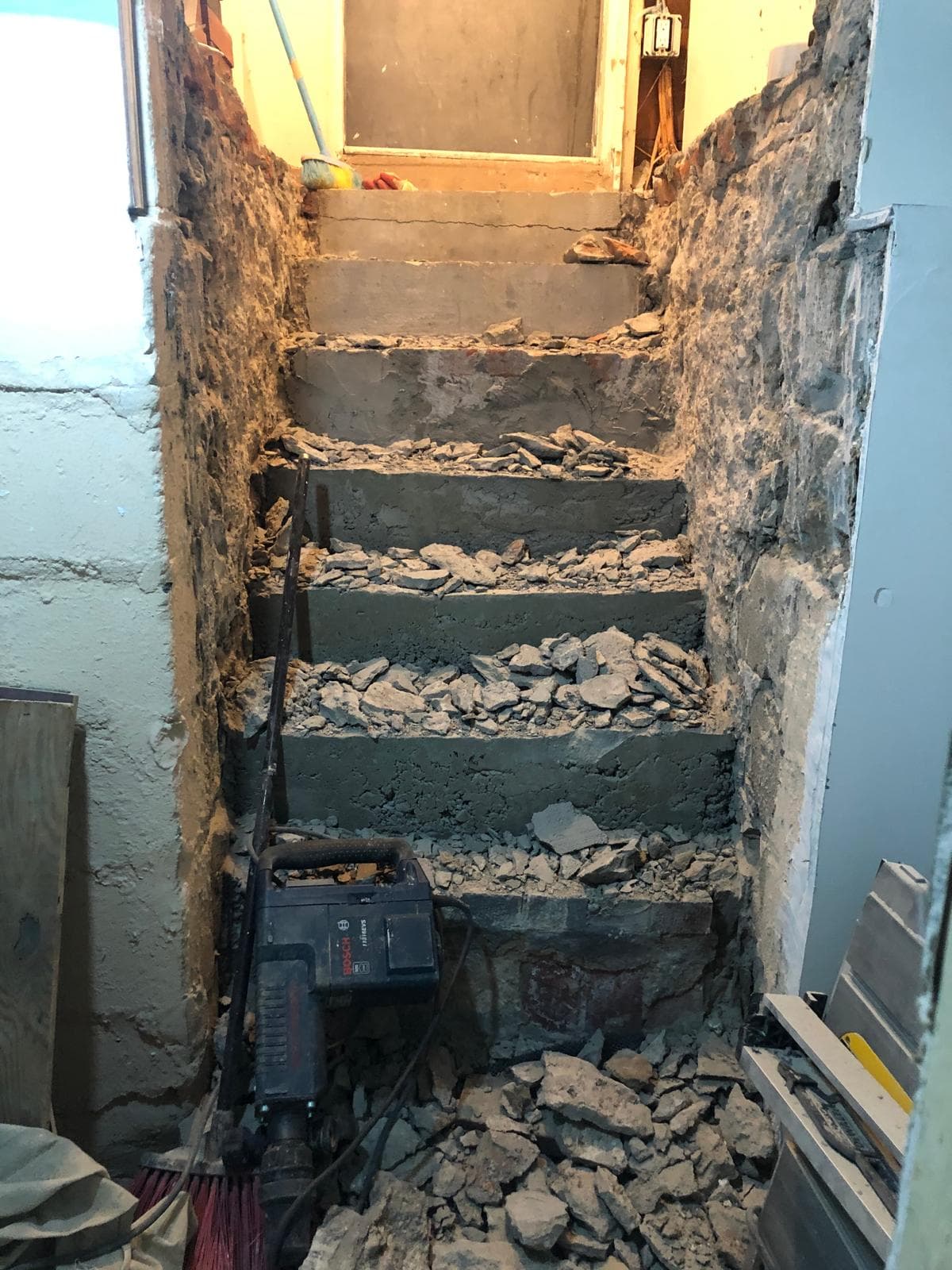 Staircase Transformation with Ceramic Tile Finish image 1