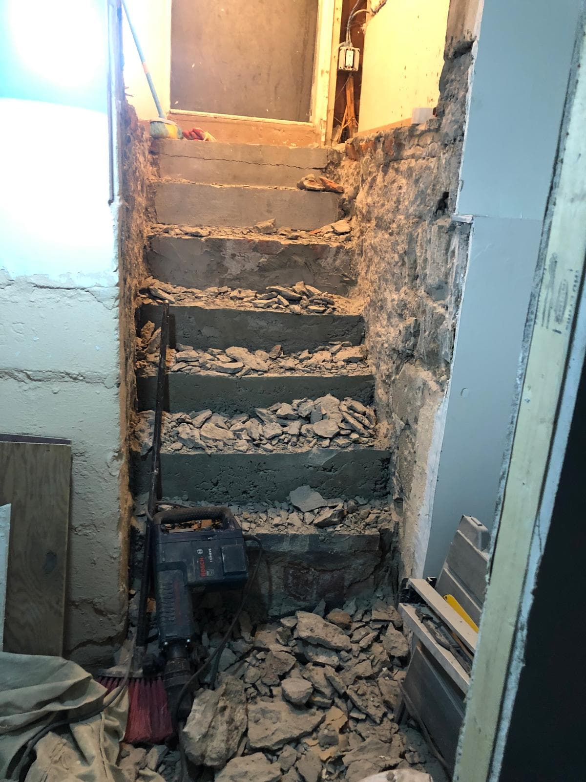 Staircase Transformation with Ceramic Tile Finish image 2